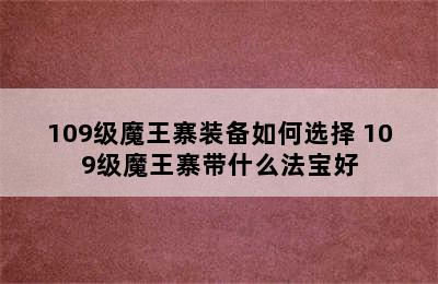 109级魔王寨装备如何选择 109级魔王寨带什么法宝好